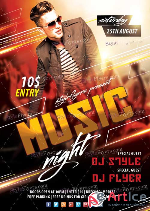 Music Night V4 PSD Flyer Template