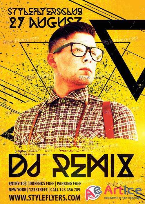 Dj Remix V5 PSD Flyer Template