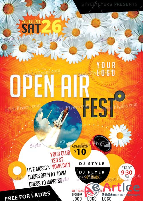 Openair Fest V1 PSD Flyer Template