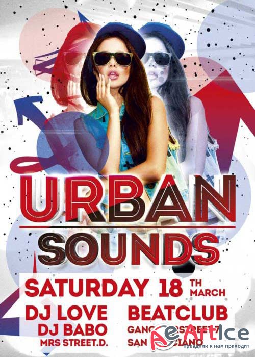 Urban Sounds Party V3  Flyer Template