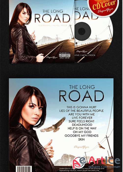 The Long Road CD Cover PSD Template