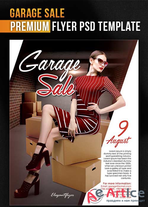 Garage Sale V1 Flyer PSD Template + Facebook Cover