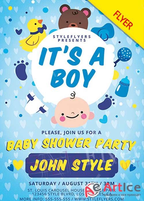 Baby Shower V1 PSD Flyer Template