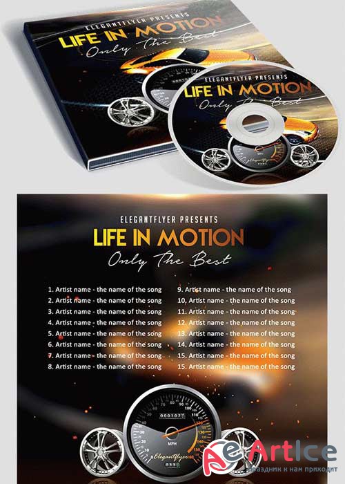 Life in Motion CD Cover PSD Template