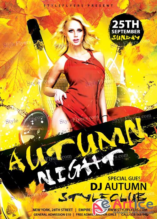 Autumn Night PSD V3 Flyer Template