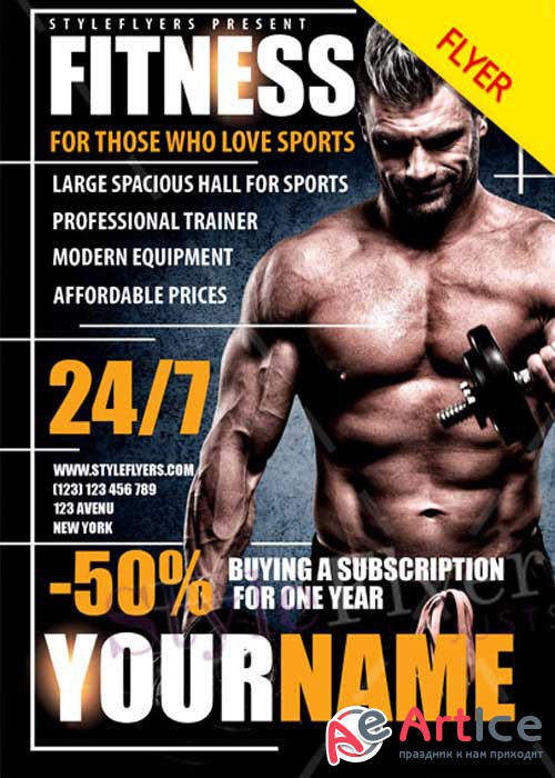 Fitness V3 PSD Flyer Template