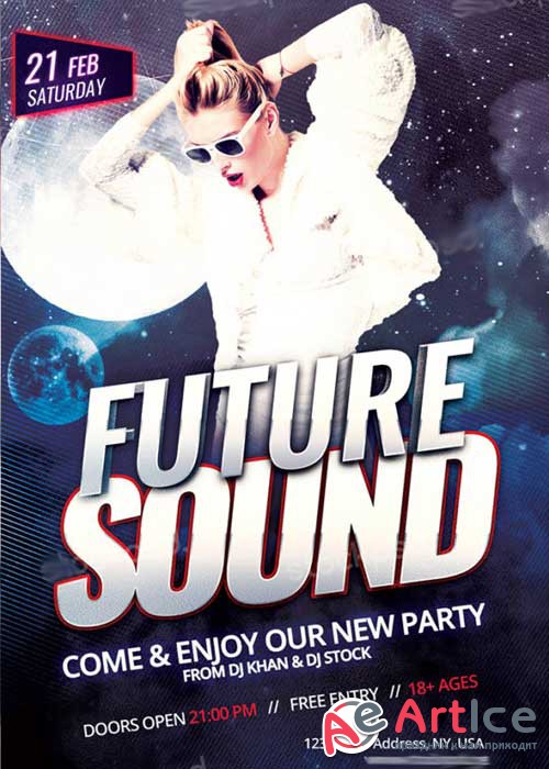 Future Sound Party V11 PSD Flyer Template