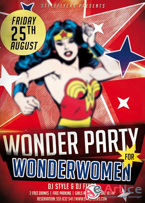 Wonder Party PSD V3 Flyer Template