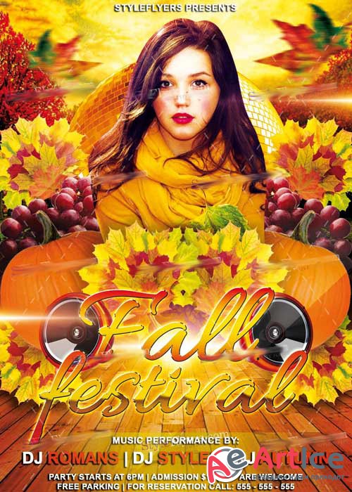 Fall Festival V1 PSD Flyer Template