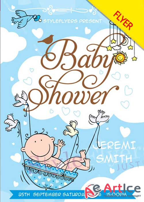 Baby Shower Flyer V3 PSD Flyer Template