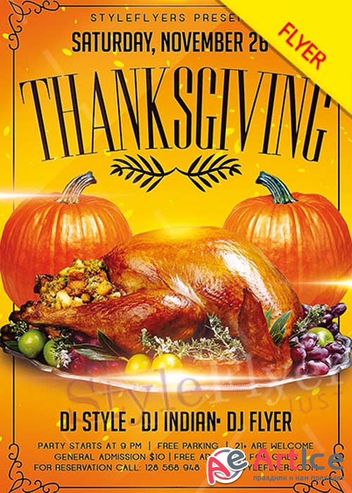 Thanksgiving V5 PSD Flyer Template