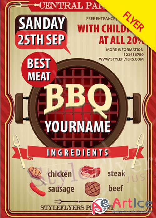 BBQ V9 PSD Flyer Template