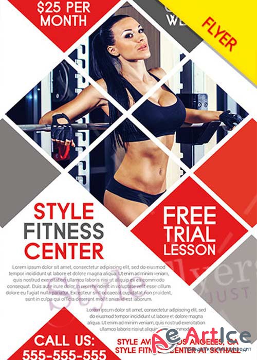 Fitness V12 PSD Flyer Template