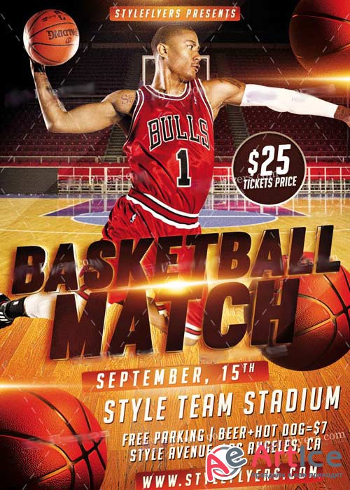 Basketball V7 PSD Flyer Template