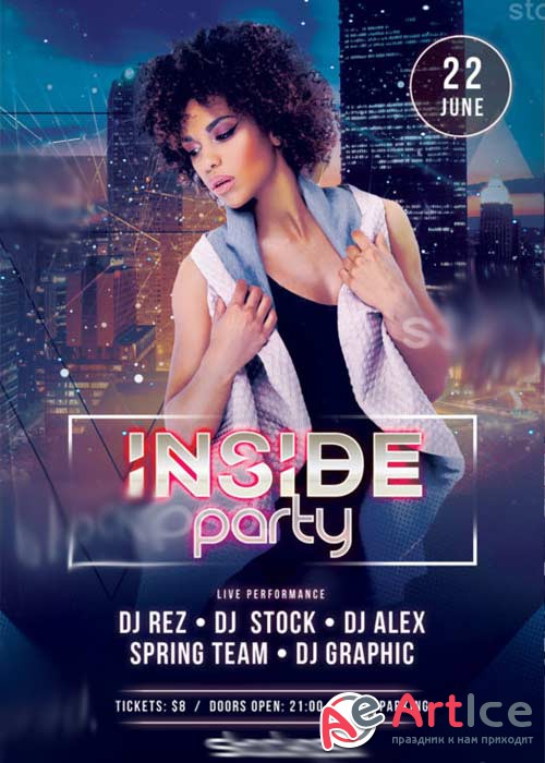 Inside Party V2 PSD Flyer