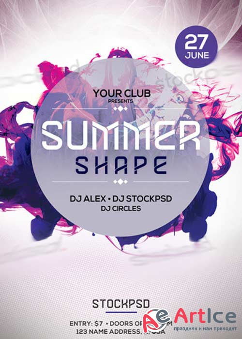 Summer Shapes V1 PSD Flyer