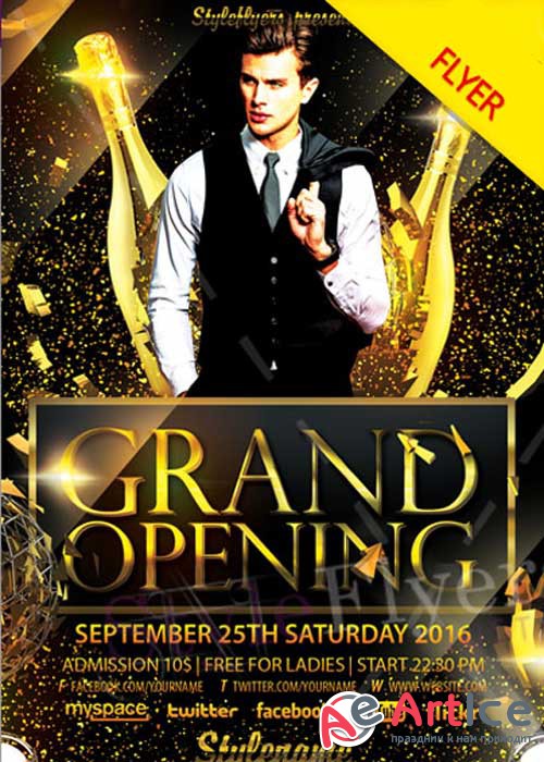 Grand Opening PSD V3 Flyer Template