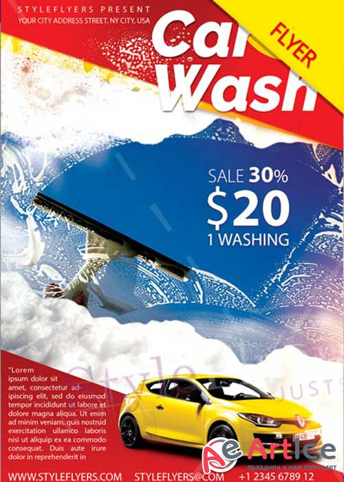 Car Wash PSD V13 Flyer Template