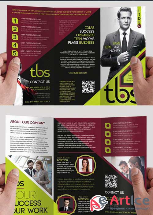 Business V12 Premium Tri-Fold PSD Brochure Template