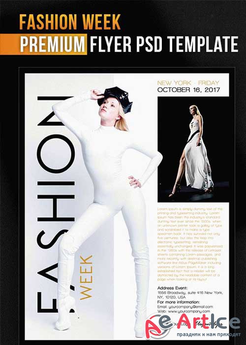 Fashion Week V4 Flyer PSD Template + Facebook Cover