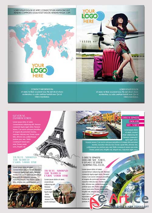 Travel V4 Bifold PSD Template