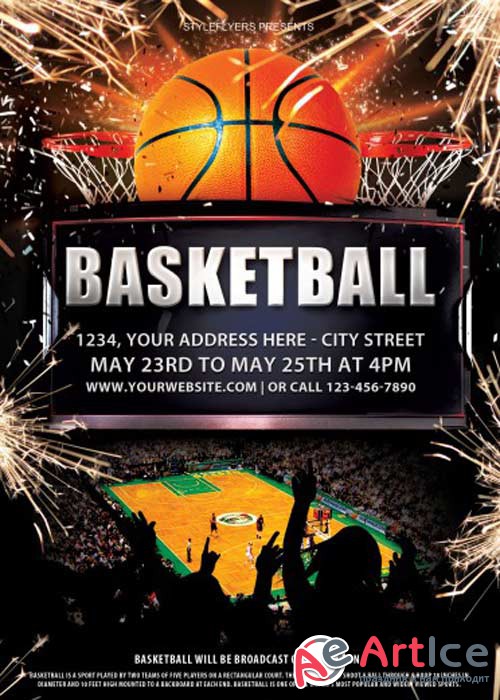 Basketball V12 PSD Flyer Template