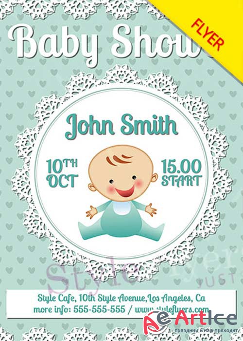 Baby Shower PSD V14 Flyer Template