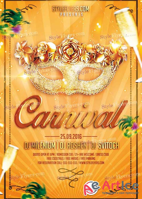 Carnival V8 PSD Flyer Template