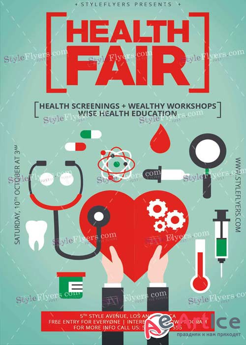 Health Fair PSD V6 Flyer Template