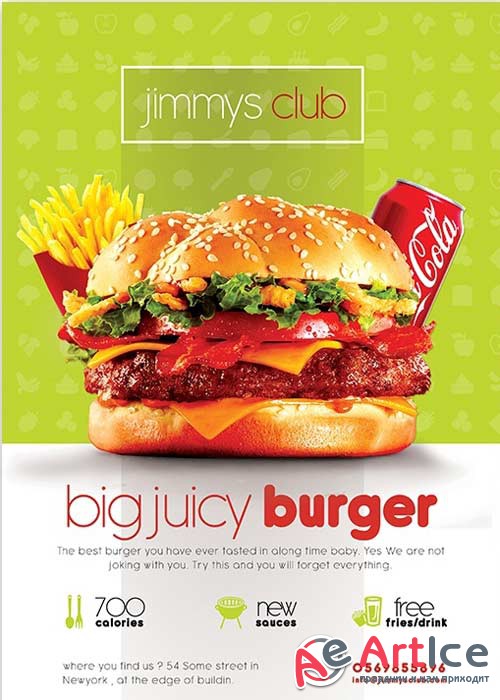 Burger Flyer Template V5 PSD Template