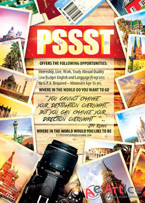 Foto pssst V1 PSD Flyer Template