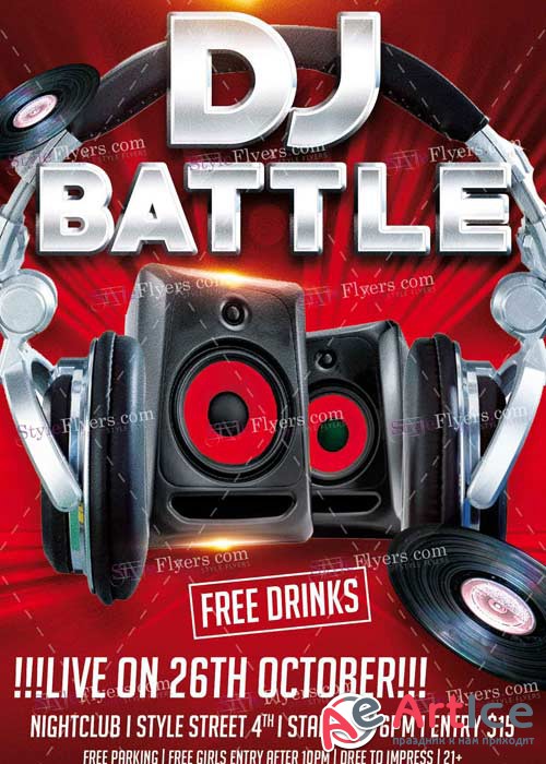 Dj Battle V7 PSD Flyer Template