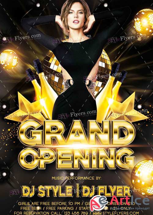 Grand Opening V8 PSD Flyer Template