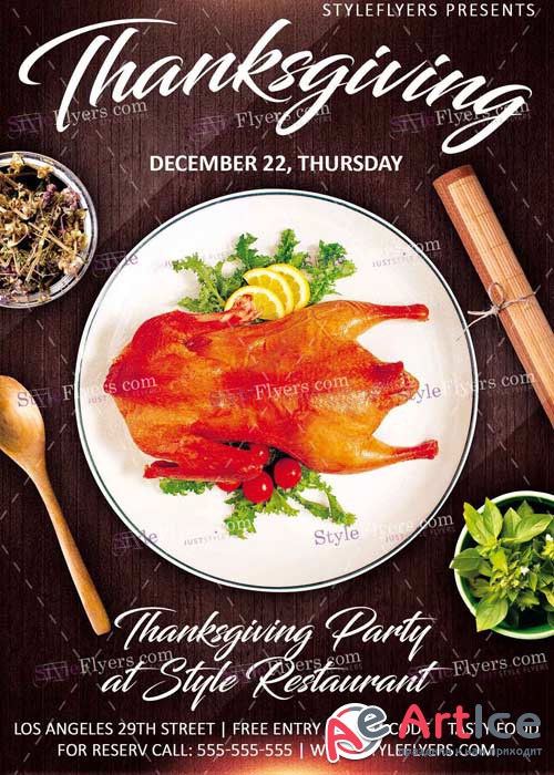 Thanksgiving V19 PSD Flyer Template