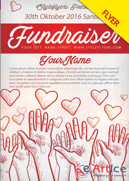 Fundraiser V1 PSD Flyer Template