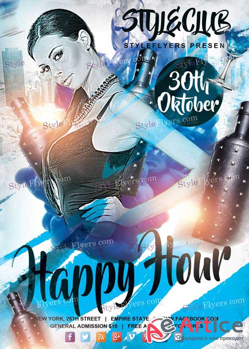 Happy Hour V6 PSD Flyer Template