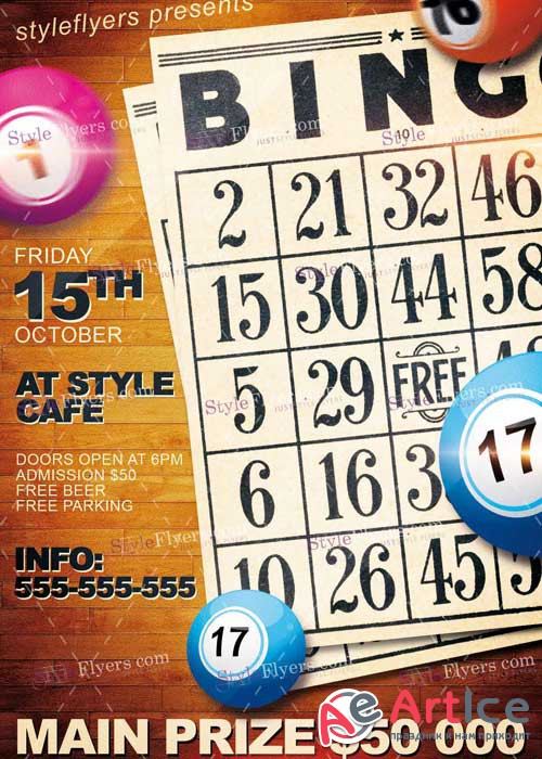 Bingo V6 PSD Flyer Template