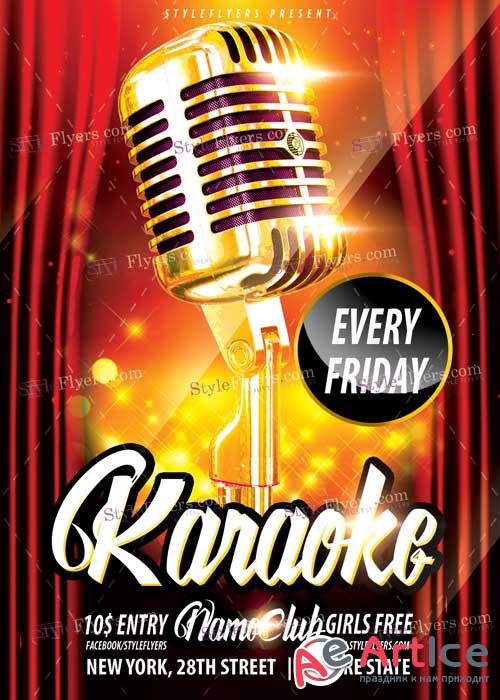 Karaoke V5 PSD Flyer Template