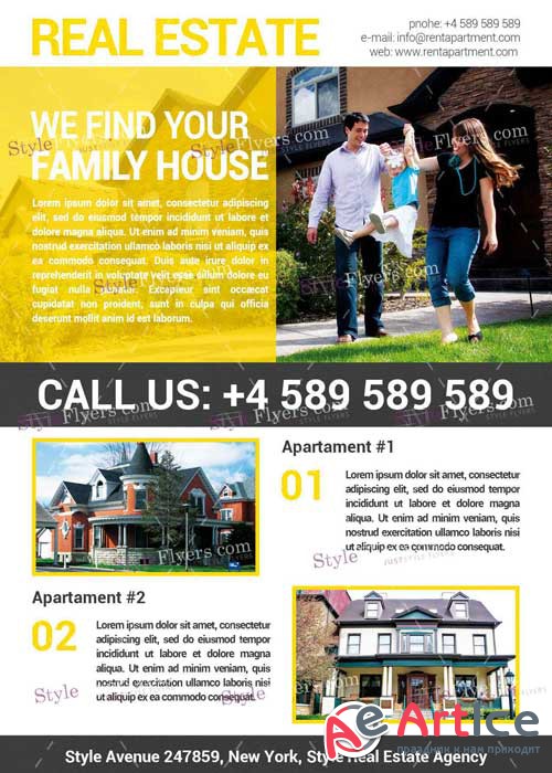 Real Estate V15 PSD Flyer Template