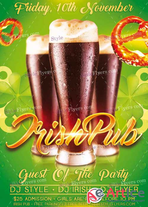 Irish Pub V1 PSD Flyer Template