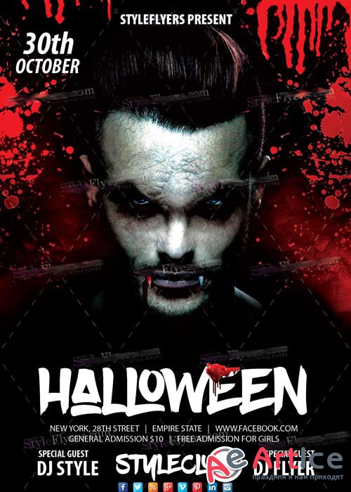 Halloween PSD V17 Flyer Template