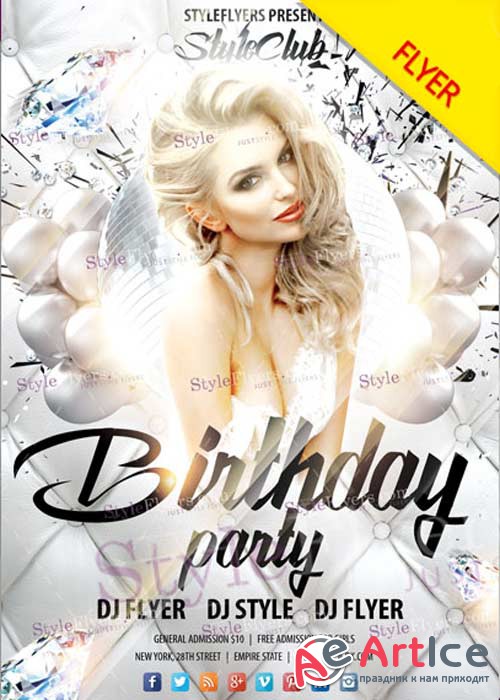 Birthday Party PSD V7 Flyer Template