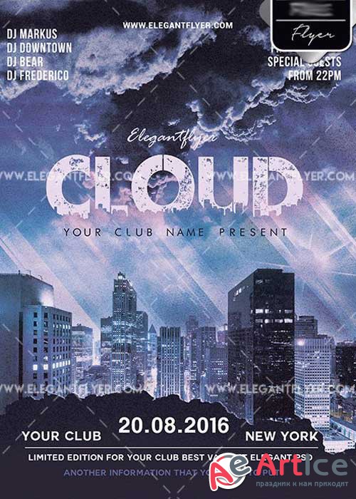 Cloud City V1 PSD Template + Facebook cover