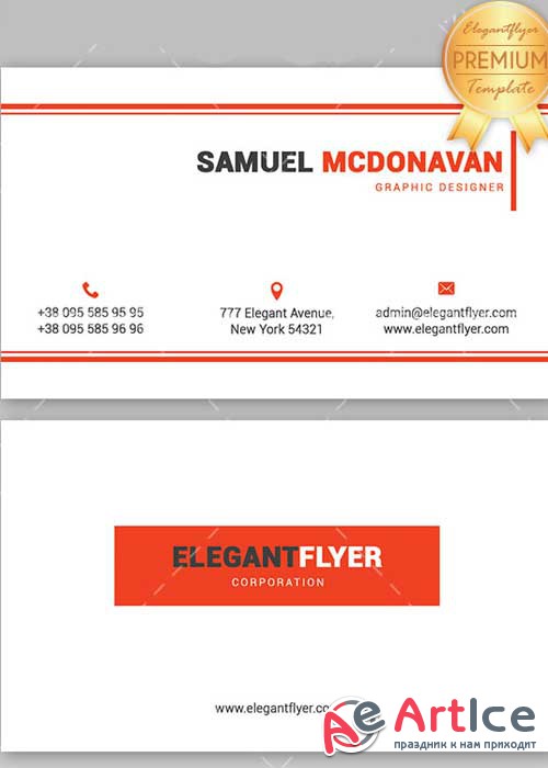 Minimal Corporate V2 Business Card Templates PSD