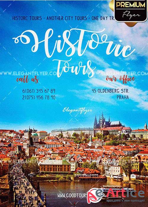 Historic Tours V1 Premium PSD Template + Facebook cover