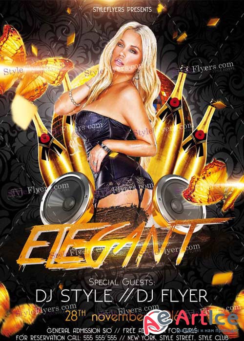 Elegant PSD 9 Flyer Template