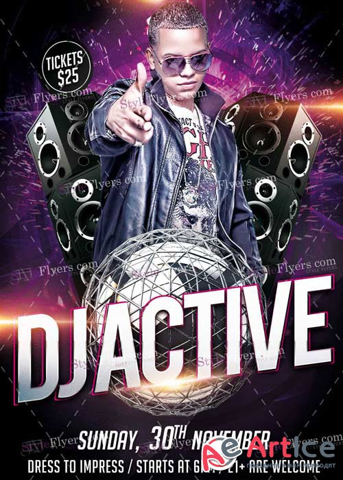 Dj Active V7 PSD Flyer Template