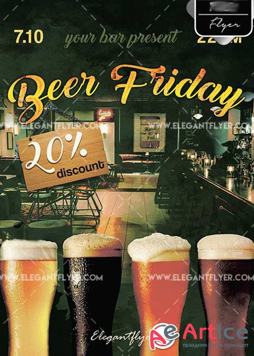 Beer Friday V5 PSD Template + Facebook cover