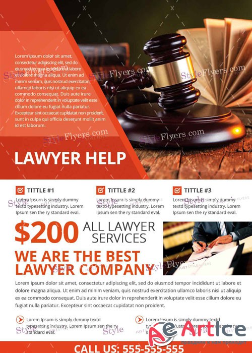 Lawyer Help PSD V18 Flyer Template