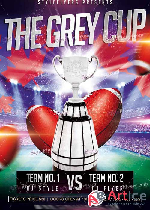 The Grey Cup PSD V2 Flyer Template